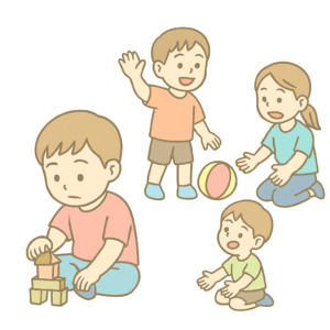 一人遊びする男の子